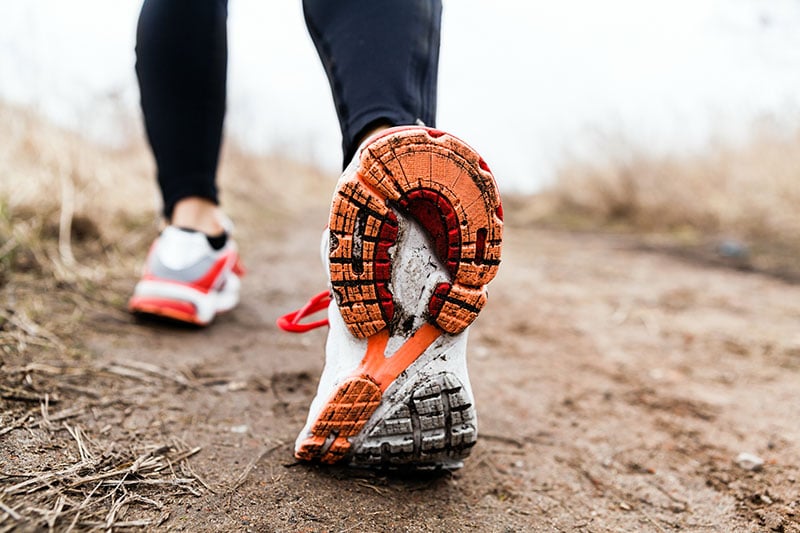 running shoes closeup