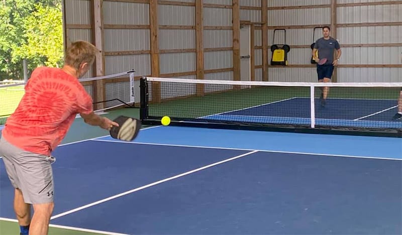 guys playing pickleball