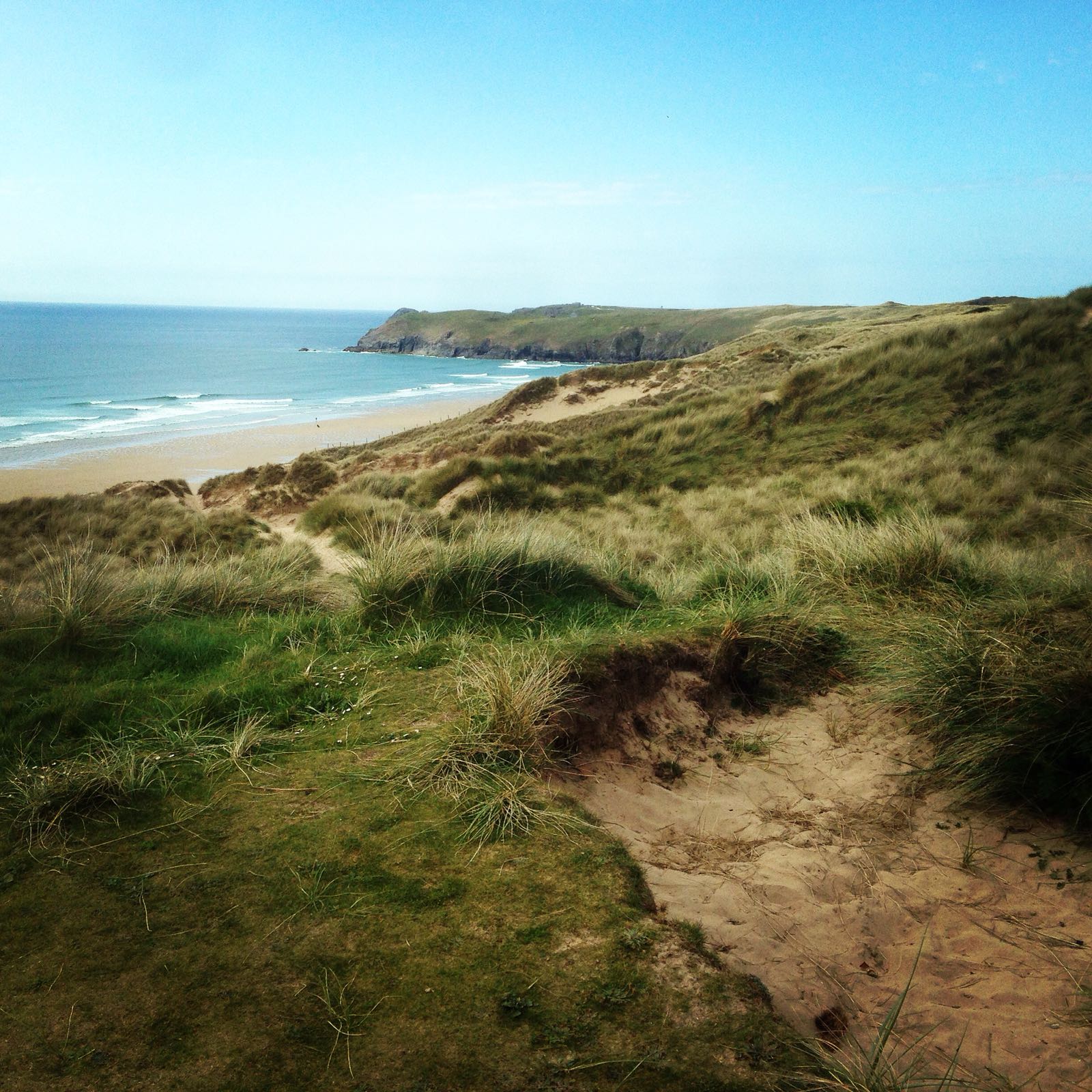 Empty surf spot of Perranporth