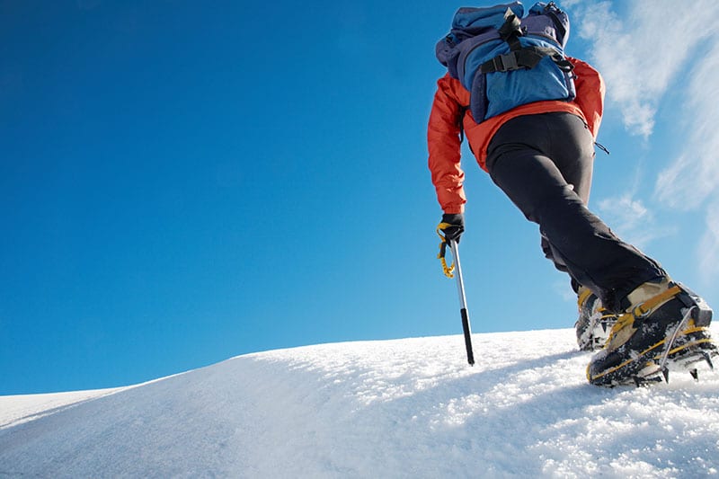 snow hiking