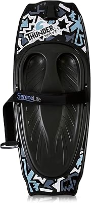  SereneLife Water Sport Kneeboard with Hook for Kids & Adults, Kneeboard with Strap for Boating, Waterboarding, Kneeling Boogie Boarding, Knee Surfing