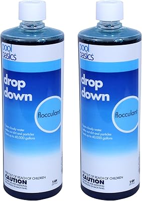  Pool Basics 2440PB-02 Drop Down Liquid Flocculant for Swimming Pools, 1-Quart, 2-Pack