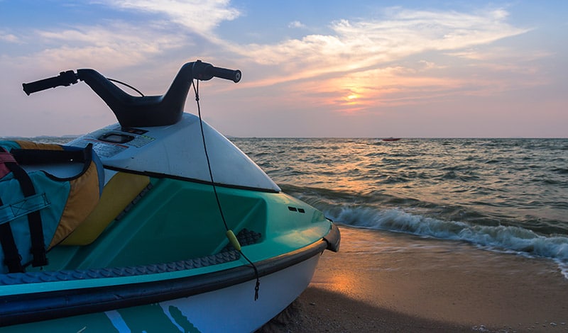 jet ski on the beach