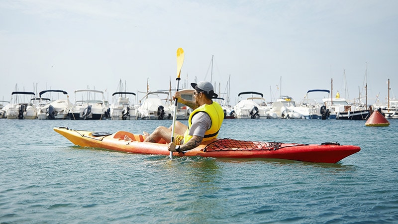 man in kayak