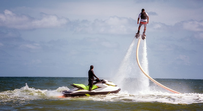 jet ski man on flyboard