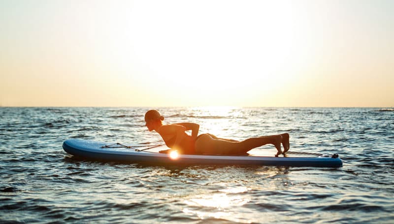 prone paddle boarding