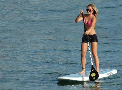 woman on sup