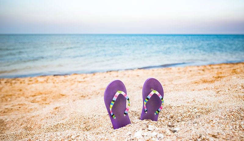 shoes in sand