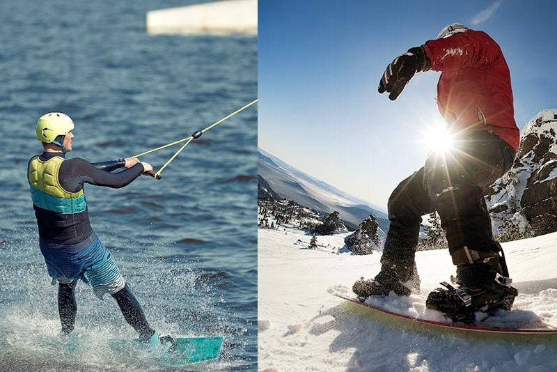 wakeboarding vs snowboarding