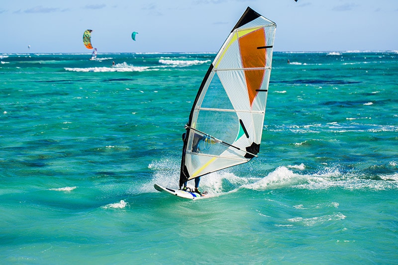 guy windsurfing