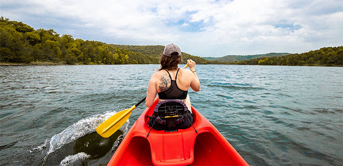 woman on kayak