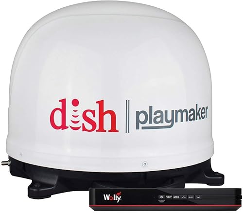 Winegard PL-7000R DISH Playmaker White Portable Antenna with Wally HD Satellite Receiver Bundle