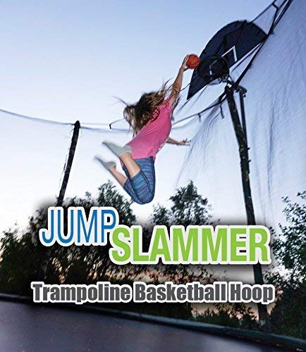 Trampoline Pro Jump Slammer Trampoline Basketball Hoop | Easy Install | Foam Ball Included