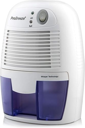 Pro Breeze Electric Mini Dehumidifier, 1200 Cubic Feet (150 sq ft), Compact and Portable for High Humidity in Home, Kitchen, Bedroom, Bathroom, Basement, Caravan, Office, RV, Garage with Auto Shut Off