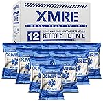 XMRE BLUE LINE Food Packs Shelf Stable, Fully Cooked Ready to Eat Meal Kit- No Refrigeration - Great for Camping, Backpacking or Disaster Preparedness Case includes 12 Full Meals