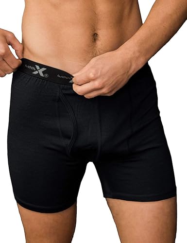 Woolx Dailys - Men's Merino Wool Boxer Briefs - Knock Out Odor & Sweat - Lightweight & Breathable Boxers