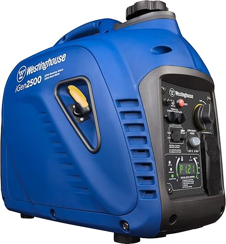 Westinghouse iGen2500 Super Quiet Portable Inverter Generator 2200 Rated and 2500 Peak Watts, Gas Powered, CARB Compliant