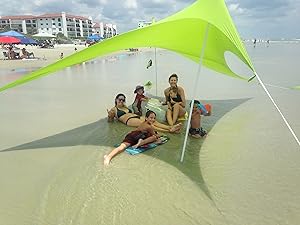 Otentik Beach SunShade - With Sandbag Anchors