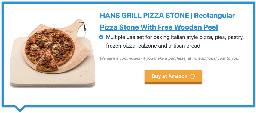 HANS GRILL PIZZA STONE | Rectangular Pizza Stone With Free Wooden Peel