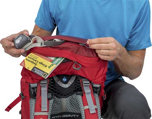 Osprey Atmos AG 50 Pack - Men's top view