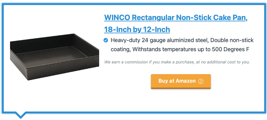 WINCO Rectangular Non-Stick Cake Pan, 18-Inch by 12-Inch