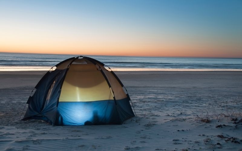 beach camping