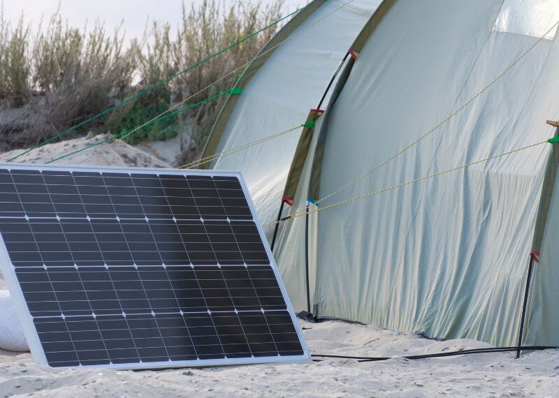 camping with solar charger