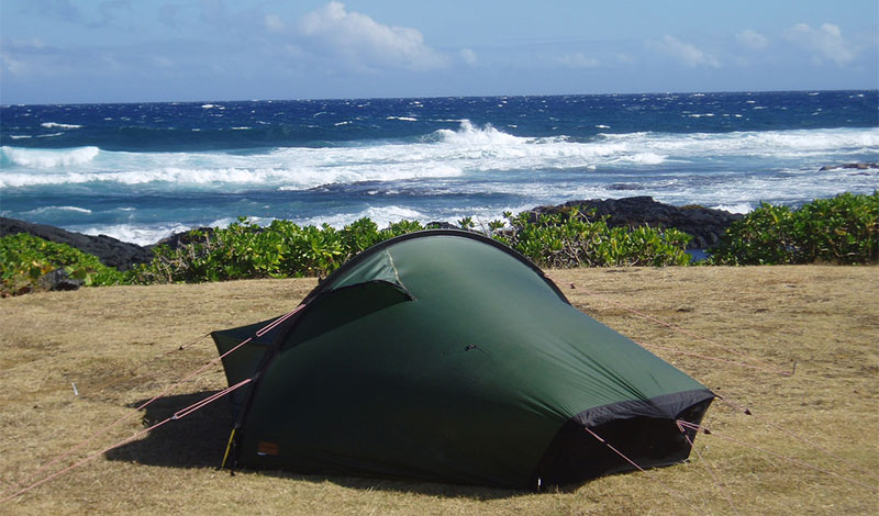 hawaii beach camping