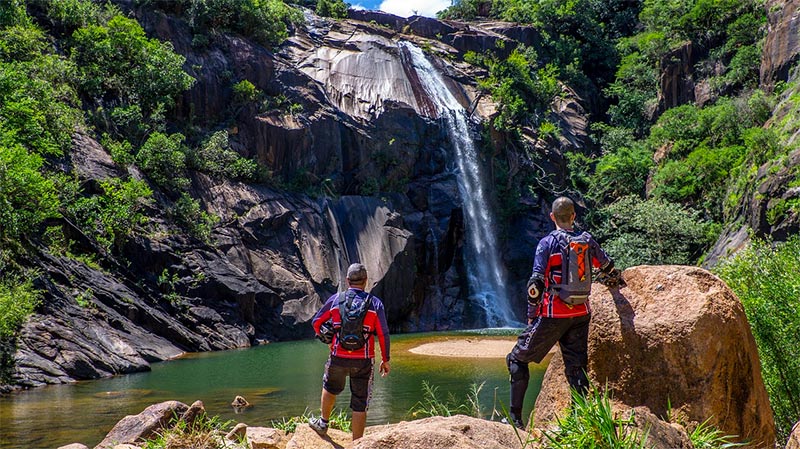 hiking to waterfalls