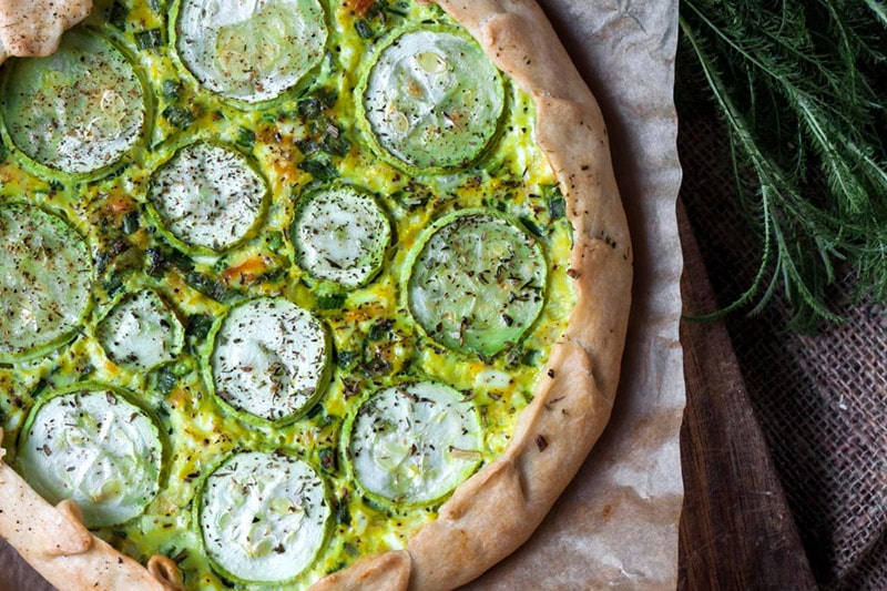 zucchini and goat cheese pizza