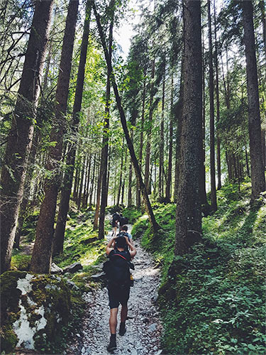 people hiking germany