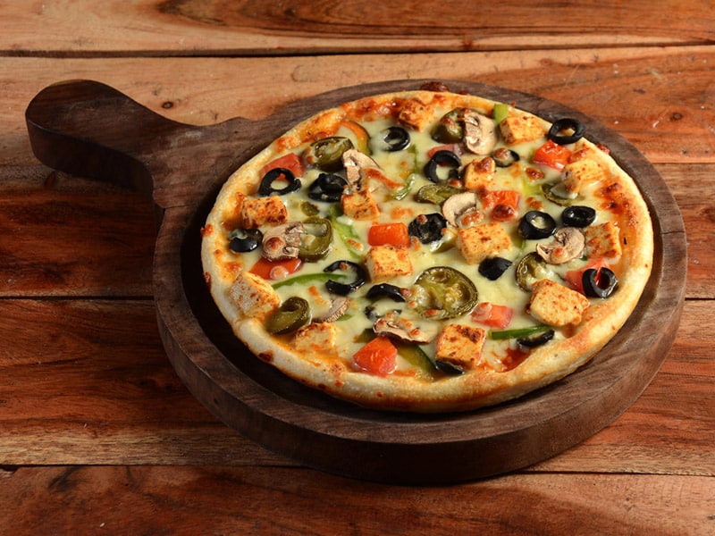 pizza with mushrooms