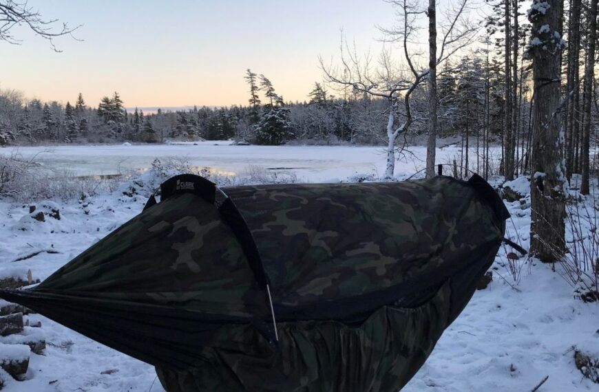 winter hammock camping